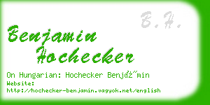 benjamin hochecker business card